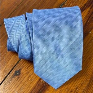 Bird Dog Bay Blue Pink Chevron Men's Silk Tie